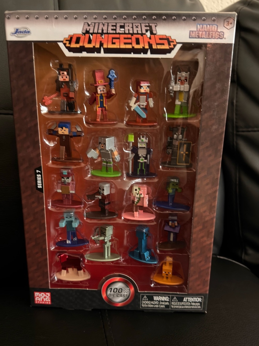 Minecraft Dungeons Nano Metalfigs Series 7 18-pack set featuring die-cast metal
